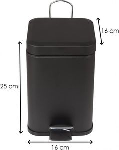 Kosz na śmieci YokaHome na pedał czarny 3
