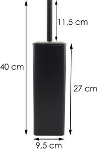 YokaHome Zestaw łazienkowy 2-elementowy - kosz na śmieci i szczotka WC - czarny - Yoka 8