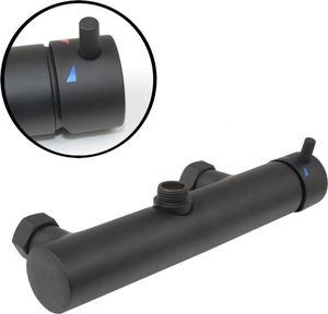 Zestaw prysznicowy YokaHome z deszczownicą z baterią czarny 5