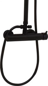 Zestaw prysznicowy YokaHome z deszczownicą z baterią czarny 7