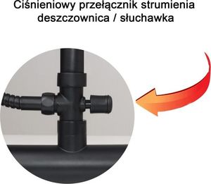 Zestaw prysznicowy YokaHome z deszczownicą z baterią czarny 8
