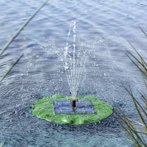 HI HI Pływająca fontanna z pompą, solarna, w kształcie liścia lotosu 1