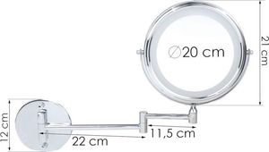 Lusterko kosmetyczne YokaHome Podświetlane lusterko kosmetyczne do makijażu led - Yoka 3