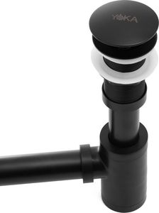 Syfon YokaHome Zestaw korek klik-klak i syfon do umywalki bez przelewu czarny - Yoka 3