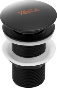 Syfon YokaHome Zestaw korek klik-klak i syfon do umywalki bez przelewu czarny - Yoka 5