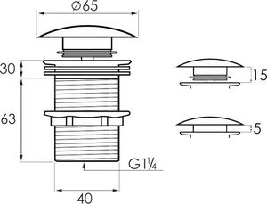 Syfon YokaHome Zestaw korek klik-klak i syfon do umywalki bez przelewu czarny - Yoka 6