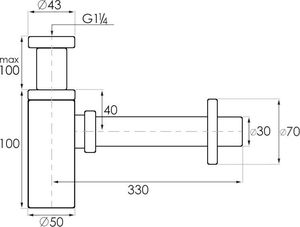 Syfon YokaHome Zestaw korek klik-klak i syfon do umywalki bez przelewu czarny - Yoka 9