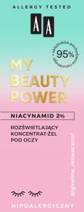 AA My beauty power Niacynamid 2% rozświetlający koncentrat-żel pod oczy 15 ml 1