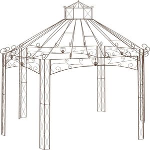 vidaXL Pawilon ogrodowy, antyczny brąz, 558 x 350 x 408 cm, żelazo 1