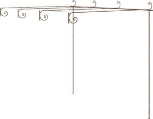 vidaXL Pergola ogrodowa, antyczny brąz, 4x3x2,5 m, żelazo 1