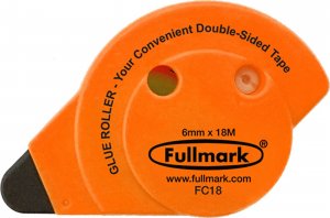 Fullmark  Klej w taśmie permanentny, fluorescencyjny pomarańczowy, 6mm x 18m, Fullmark 1