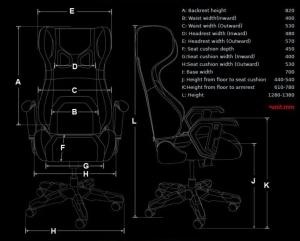 Fotel E-Blue Cobra czerwony + zestaw gamingowy Polygon (EEC310) 8