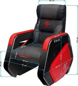 Fotel E-Blue Auroza czerwony + zestaw gamingowy Polygon (EEC333) 11
