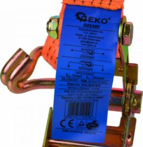 Geko PAS TRANSPORTOWY Z GRZECHOTKĄ 10M/5T/50MM (10) G02360 GEKO 4