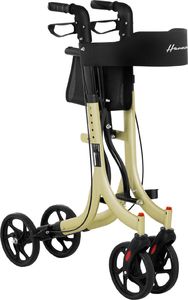 Uniprodo Balkonik chodzik podpórka dla seniora z siedziskiem i torbą na zakupy do 136kg - złoty Balkonik chodzik podpórka dla seniora z siedziskiem i torbą na zakupy do 136kg - złoty 3