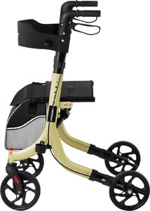 Uniprodo Balkonik chodzik podpórka dla seniora z siedziskiem i torbą na zakupy do 136kg - złoty Balkonik chodzik podpórka dla seniora z siedziskiem i torbą na zakupy do 136kg - złoty 6