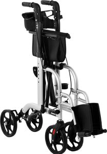 Uniprodo Balkonik chodzik rehabilitacyjny 2w1 z funkcją wózka składany z torbą do 136kg Balkonik chodzik rehabilitacyjny 2w1 z funkcją wózka składany z torbą do 136kg 3