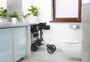 Uniprodo Balkonik chodzik rehabilitacyjny 2w1 z funkcją wózka składany z torbą do 136kg Balkonik chodzik rehabilitacyjny 2w1 z funkcją wózka składany z torbą do 136kg 5