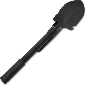 vidaXL Składana saperka stal węglowa czarna 4