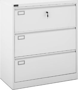 Fromm & Starck Szafa biurowa na dokumenty akta z 3 szufladami metalowa 45 x 90 x 102 cm Szafa biurowa na dokumenty akta z 3 szufladami metalowa 45 x 90 x 102 cm 2