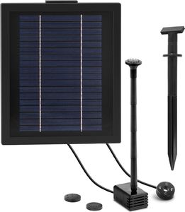 Uniprodo Fontanna do oczka wodnego stawu solarna z baterią LED 250 l/h 0.75 m 3 W Fontanna do oczka wodnego stawu solarna z baterią LED 250 l/h 0.75 m 3 W 1