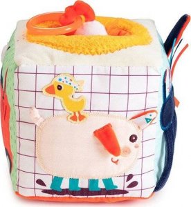 Lilliputiens LILLIPUTIENS Dźwiękowa kostka aktywizująca wielofunkcyjna Farma 9 m+ 3