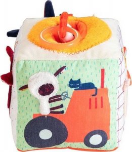 Lilliputiens LILLIPUTIENS Dźwiękowa kostka aktywizująca wielofunkcyjna Farma 9 m+ 5