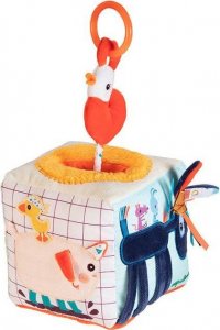 Lilliputiens LILLIPUTIENS Dźwiękowa kostka aktywizująca wielofunkcyjna Farma 9 m+ 7