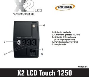 UPS Infosec X2 LCD Touch 1250 IEC (66039) 4