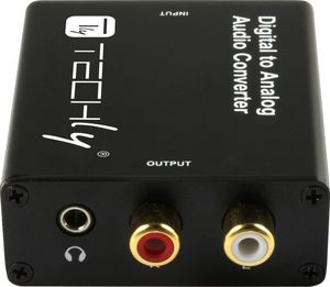 Techly Techly Przetwornik DAC Toslink Coaxial do Analog RCA L/R i 3.5mm 3