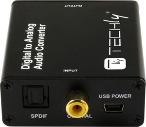 Techly Techly Przetwornik DAC Toslink Coaxial do Analog RCA L/R i 3.5mm 4