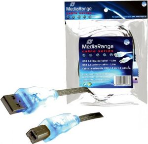 Kabel USB MediaRange USB-A - USB-B 1.8 m Przezroczysty (MRCS109) 3