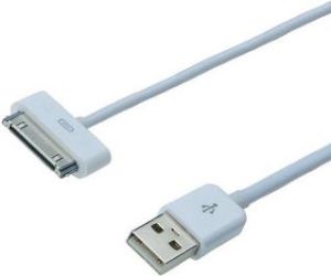 Kabel USB MediaRange USB-A - Apple 30-Pin 1.2 m Biały (MRCS136) 1