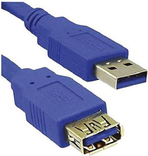Kabel USB MediaRange USB-A - USB-A 3 m Niebieski (MRCS145) 2