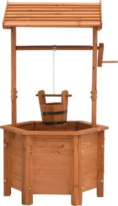 vidaXL Donica ogrodowa w formie studni życzeń, 40x40x84 cm, jodła 2