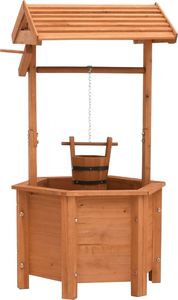 vidaXL Donica ogrodowa w formie studni życzeń, 40x40x84 cm, jodła 3