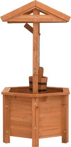 vidaXL Donica ogrodowa w formie studni życzeń, 40x40x84 cm, jodła 4