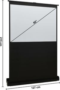Ekran do projektora vidaXL Podłogowy ekran projekcyjny, 60'', 4:3 8
