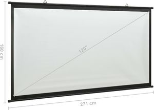 Ekran do projektora vidaXL Ekran projekcyjny, 120'', 16:9 7