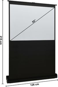 Ekran do projektora vidaXL Podłogowy ekran projekcyjny, 55'', 16:9 8