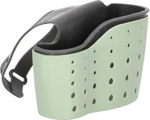 Springos Pojemnik kuchenny 15x8.5cm organizer na gąbki do zlewu zielono-szary uniwersalny 3