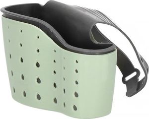 Springos Pojemnik kuchenny 15x8.5cm organizer na gąbki do zlewu zielono-szary uniwersalny 4
