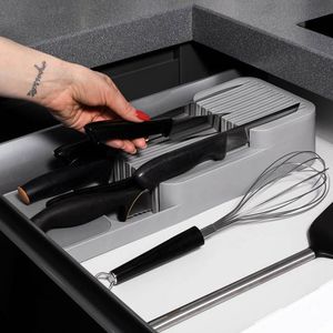 Springos Pojemnik do szuflady na noże 9 przegródek szary 13