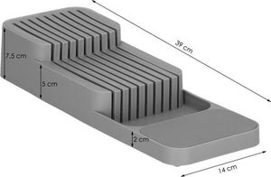 Springos Pojemnik do szuflady na noże 9 przegródek szary 8