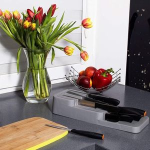 Springos Pojemnik do szuflady na noże 9 przegródek szary 9