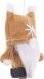 Springos Ozdoba choinkowa Krasnal brązowy  8 cm 3