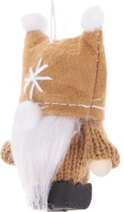 Springos Ozdoba choinkowa Krasnal brązowy  8 cm 4