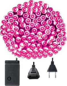 Lampki choinkowe Springos LED różowe 1