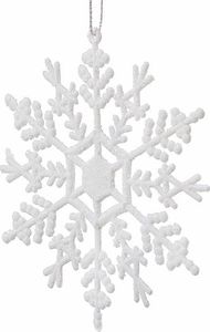 Springos Zawieszki choinkowe białe śnieżynki na choinkę 12 cm 3 szt. UNIWERSALNY 2