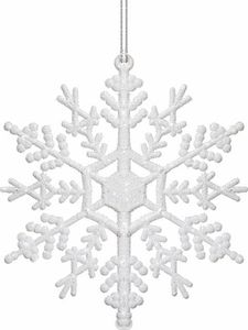 Springos Zawieszki choinkowe białe śnieżynki na choinkę 12 cm 3 szt. UNIWERSALNY 4